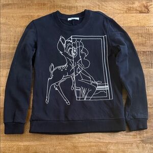 Vintage Givenchy Bambi Black Crew Neck Sweater Small